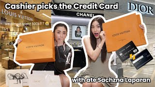 Cashier picks Credit Card Challenge with Sachzna Laparan SUPER TINDI II Bea Borres [upl. by Hatnamas]