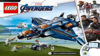 LEGO instructions  Super Heroes  76126  Avengers Ultimate Quinjet [upl. by Schwenk]