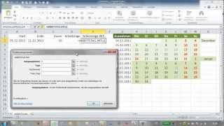 Excel  ARBEITSTAG und ARBEITSTAGINTL [upl. by Rehtse]