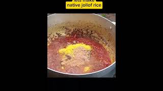 Native jollof rice jollofrice nativejollofrice youtubernigeria [upl. by Eitsyrc]