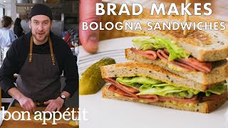 Brad Makes Fried Bologna Sandwiches  From the Test Kitchen  Bon Appétit [upl. by Lerej]