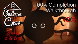 Oblitus Casa Full Playthrough  100 Completion Walkthrough No Commentary [upl. by Heiskell]