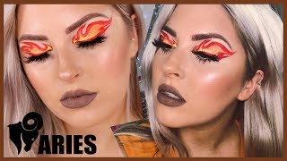 Aries FIRE Makeup Tutorial 🐏♈ ZODIAC SIGNS SERIES 💕 [upl. by Davide]