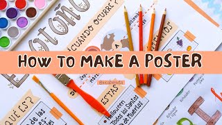 HOW TO MAKE A POSTER FOR SCHOOL PROJECT 💥 ⚡ CREATIVE POSTER PRESENTATION IDEAS [upl. by Leigh]