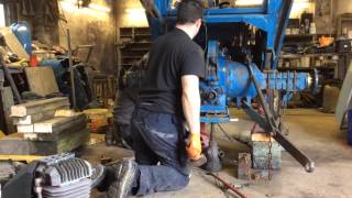 How to install rear half axle on Ford 4100 after replacing hub seal [upl. by Jurkoic]