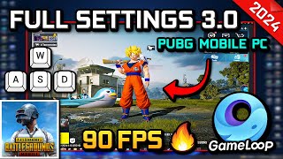 Best All Settings of FKLzz in PUBG MOBILE 30 PC Emulator Gameloop 90FPS 2024 [upl. by Bonucci]