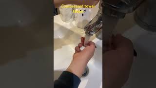 Compressed Towel Tabletcompressed towelchallenge wipes shorts shortvideo [upl. by Airb]