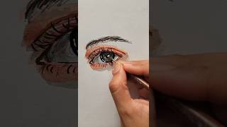 Realistic Eye Painting with watercoloursshorts art [upl. by Essirehc]