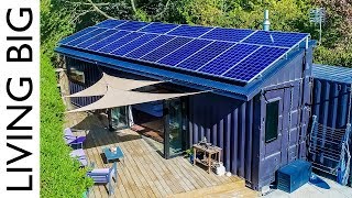 40ft Shipping Containers Transformed Into Amazing OffGrid Family Home [upl. by Eceer]