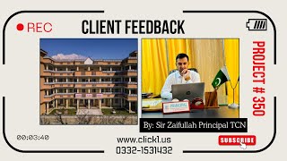 Client Feedback about one Click CMS Episode No 02  Project No 350  Campus Management Software [upl. by Aiselad]