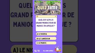 AGRICULTURE QUIZ Le manioc [upl. by Aes]