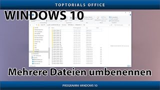 Mehrere Dateien  Verzeichnisse gleichzeitig umbenennen Windows 10 Explorer [upl. by Fleece]