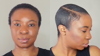 How To Sleek Down Super Short Hair  TWA  South African YouTuber [upl. by Moor]