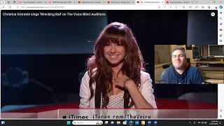 Christina Grimmie sings Wrecking Ball The Voice Blind Auditions RETRACTION REACTION BY BRETT amp ARI [upl. by Countess]