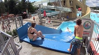 Little Blue Water Slide at Village Vacances Valcartier [upl. by Neeven614]