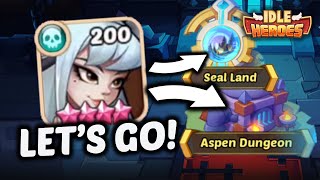 Unlocking SEAL LAND and ASPEN DUNGEON for Eloise  Episode 3  The IDLE HEROES Turbo Series [upl. by Wieche]