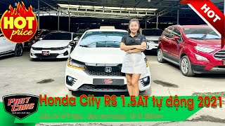 Xe 5 chỗ giá rẻ 🔥 Honda City RS 15 số tự động 2021 màu trắng siêu đẹp đi 41000 km Trả góp 70 [upl. by Bandur381]