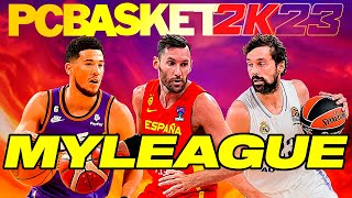 NBA 2K23  MYLEAGUE WITH EUROLEAGUE amp FIBA TEAMS  TUTORIAL [upl. by Sialac]