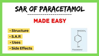 SAR of Paracetamol acetaminophenl Medicinal Chemistry Made Easy [upl. by Iroak]