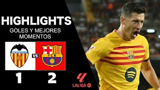 VALENCIA vs BARCELONA 12  RESUMEN y GOLES JORNADA 1  LA LIGA 202425 [upl. by Audrye173]