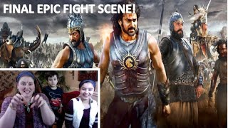 Best Fight Scene in Baahubali 1 Final FightBaahubail vs BallaldevaAmericans Reaction [upl. by Rieth137]