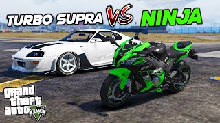 NINJA Superbike vs Turbo SUPRA  GTA 5 [upl. by Ayihsa]