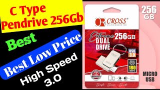 Type C Pendrive Low Price 256GB CROSS Pendrive 256gbpendrive Type C pendrive kanhaiyasir [upl. by Marras]