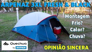 BARRACA QUECHUA ARPENAZ 3XL FRESH amp BLACK  REVIEW COMPLETO [upl. by Lewap52]