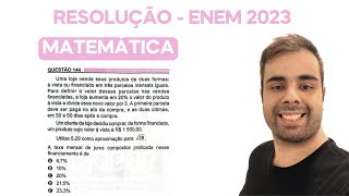 ENEM 2023  Uma loja vende seus produtos de duas formas à vista ou financiado em três parcelas [upl. by Hathcock]