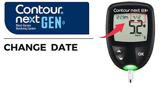 Change Date in Contour Next Gen I Contour Plus Elite Blood Glucose meter [upl. by Alliuqet]