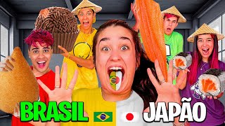 COMIDA BRASILEIRA VS JAPONESA doces extremos [upl. by Cirilla]