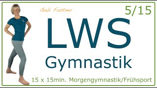 515 🍋 15 min LWS  Gymnastik  schmerzfreier unterer Rücken durch Bewegung  o Geräte im Stehen [upl. by Omar]