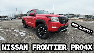 2024 Nissan Frontier PRO4x Walk Around  RED ALERT  Barrie Nissan [upl. by Pinter]