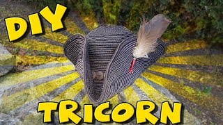 DIY  HOW TO MAKE A PIRATE HAT  TRICORN FanboyCreations [upl. by Twedy]