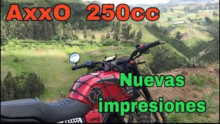 AxxO 250cc Scrambler  Nuevas Impresiones [upl. by Anerahs]