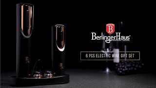 Berlinger Haus Black Rose Collection 6 Pcs Electric Wine Gift Set Presentation BH9134 [upl. by Dias543]