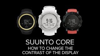 Suunto Core  How to change the contrast of the display [upl. by Nagyam]