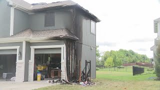 Kansas family displaced after discarded fireworks spark fire [upl. by Siron538]