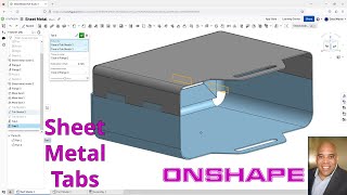 Onshape  Sheet Metal  Tab Feature [upl. by Garzon]