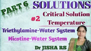 Solutions Part 6 Lower CST triethylamine water Both Upper and lower CSTnicotine water [upl. by Novyert]