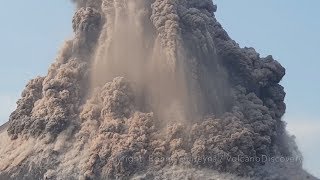 Krakatoa volcano explodes spectacular huge eruption two months before 2018 tsunami [upl. by Gratianna108]