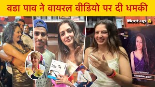 Chandrika Dixit Vada Pav Girl new shop opening  Bigg boss kad 1st Meetup Delhi [upl. by Honorine]