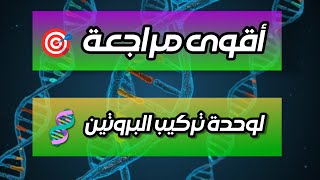 الوحدة 1 تركيب البروتين 🧬 أتحداك ألا تفهم 😎✌️ [upl. by Alphonsa]