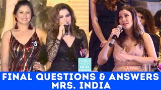 Mrs India  Final Questions and Answers Complete Playlist in description box [upl. by Amikehs]