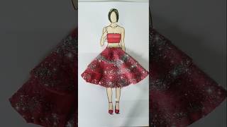 Lets create skirt with tissue paper😍❤❤ fashion fashionstyle art viralvideo shorts [upl. by Noivad]