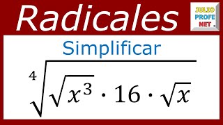 SIMPLIFICACIÓN DE EXPRESIONES CON RADICALES  Ejercicio 2 [upl. by Colver617]