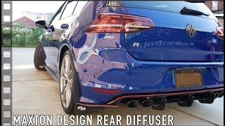 Maxton Design Rear Diffuser Install on the MK7 Golf R for a more Aggressive Look [upl. by Susette770]