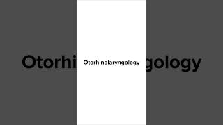 How to pronounce Otorhinolaryngology [upl. by Curren]