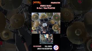 DOUBLEBASS  HiHat  Ride Practice shorts PANTERA  DOMINATION [upl. by Anevad]