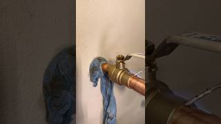 working above a hot water heater installing a new globe valve and supply line😎 [upl. by So]